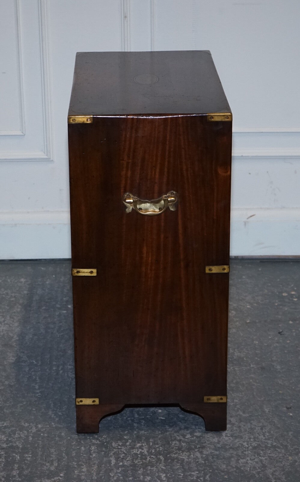 VINTAGE HARRODS KENNEDY BRASS MILITARY CAMPAIGN CHEST OF DRAWERS