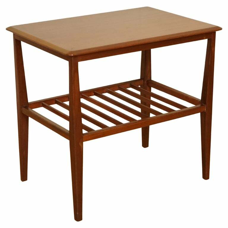1960s VINTAGE SCANDANAVIAN TEAK MID CENTURY SIDE END LAMP TABLE