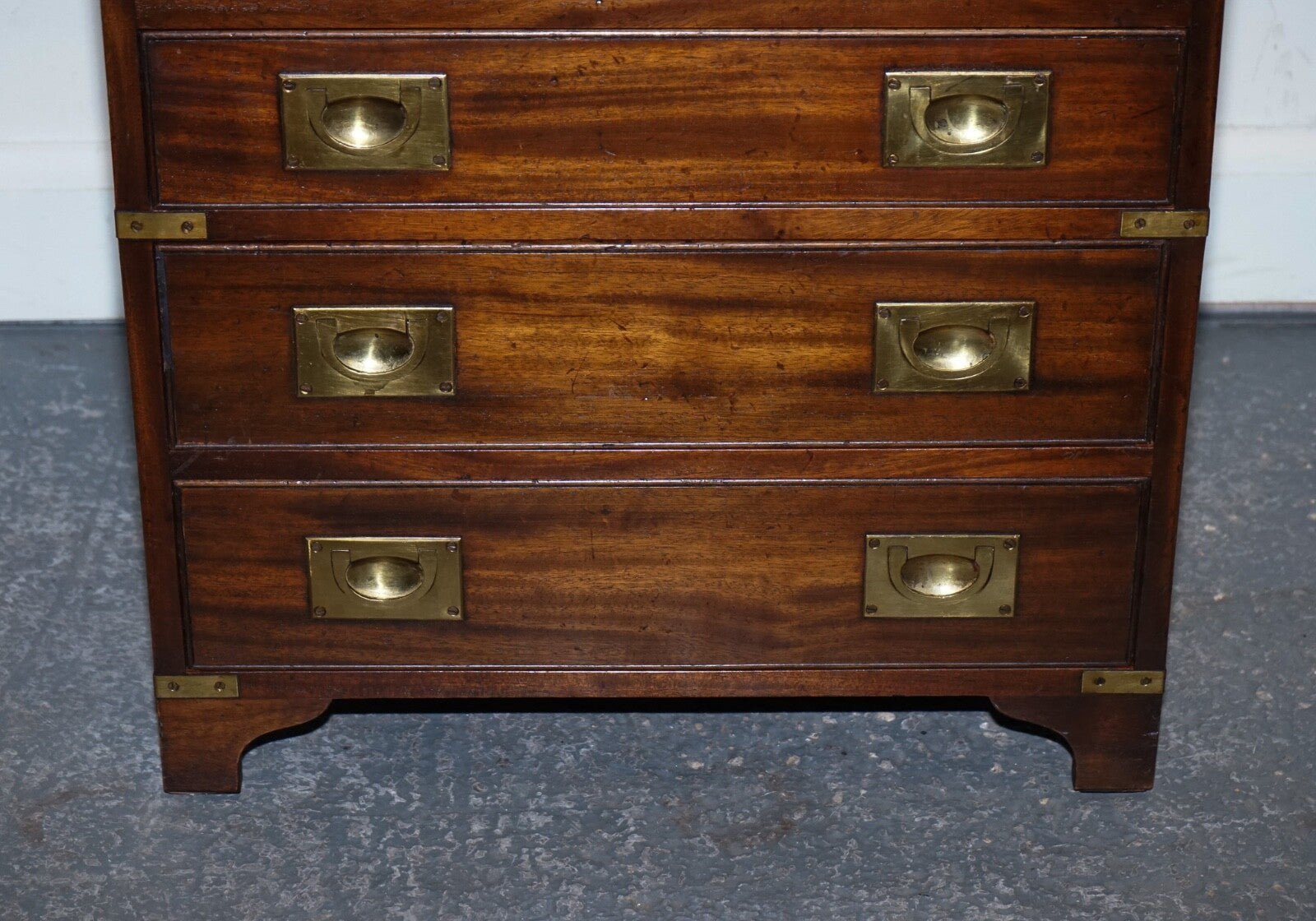VINTAGE HARRODS KENNEDY BRASS MILITARY CAMPAIGN CHEST OF DRAWERS