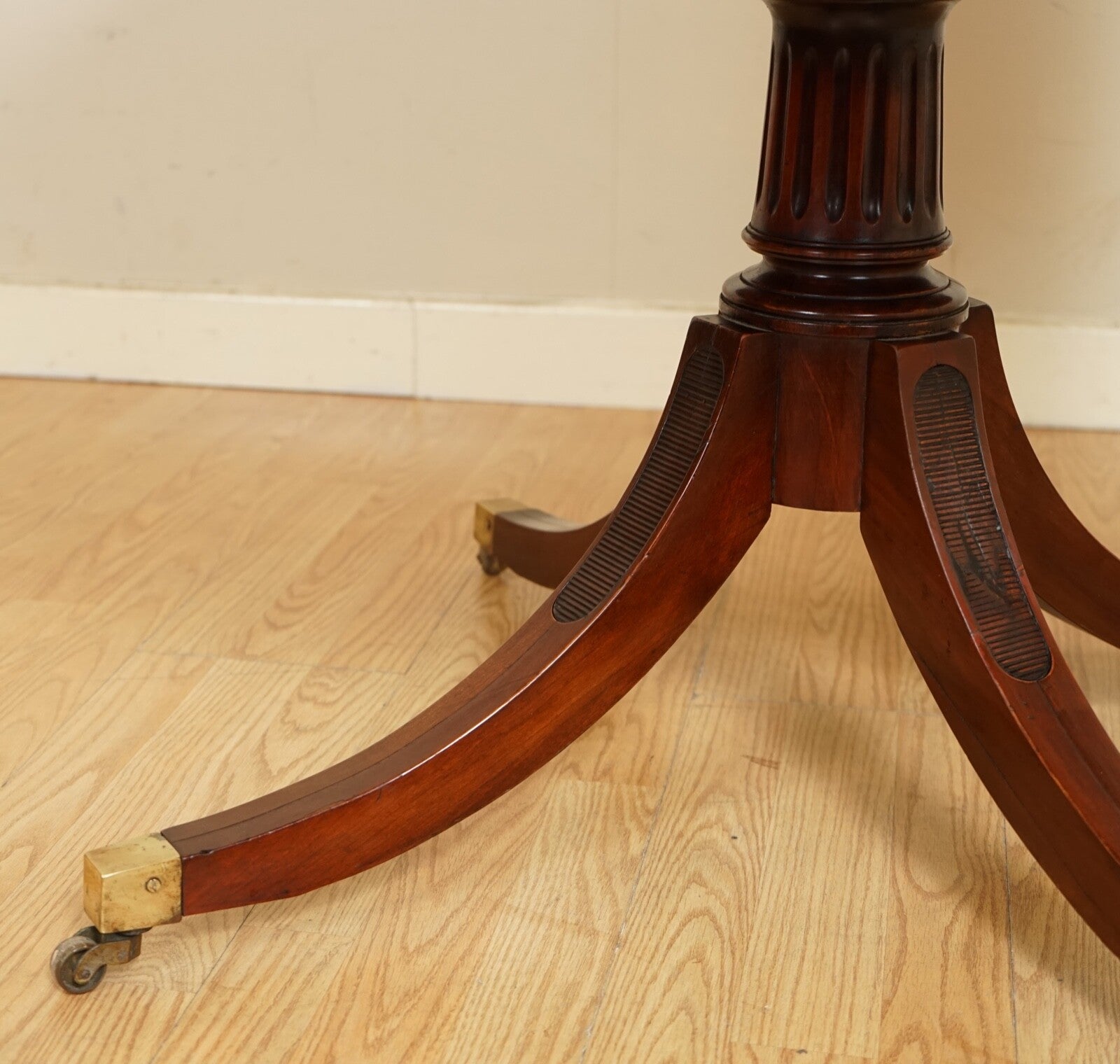 REGENCY STYLE REVOLVING BOOKCASE DRUM TABLE HAND DYED WHISKEY BROWN