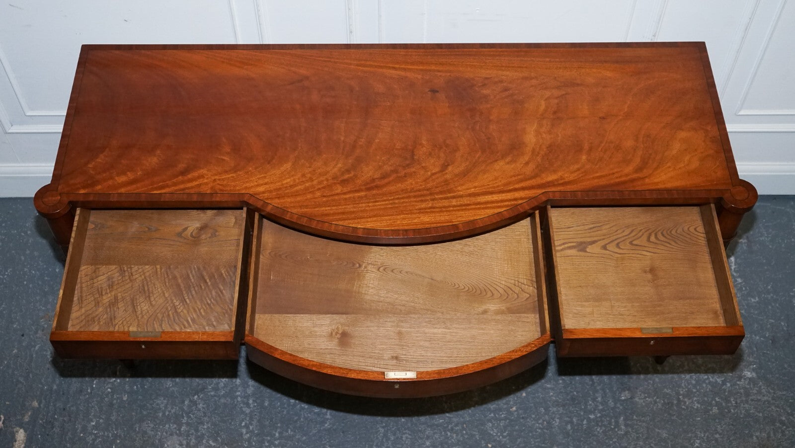 VINTAGE FINE FURNITURE BURR WALNUT SOLID SIDEBOARD MADE BY DAVID SALMON