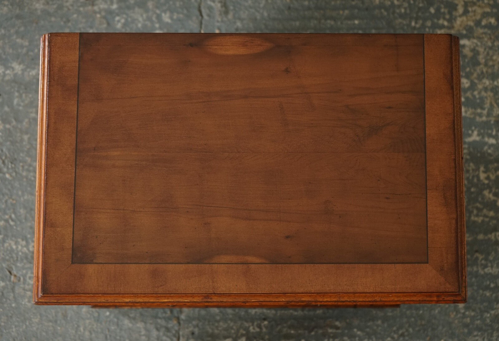 VINTAGE YEW WOOD CHEST OF DRAWERS WITH GEORGIAN STYLE HANDLES