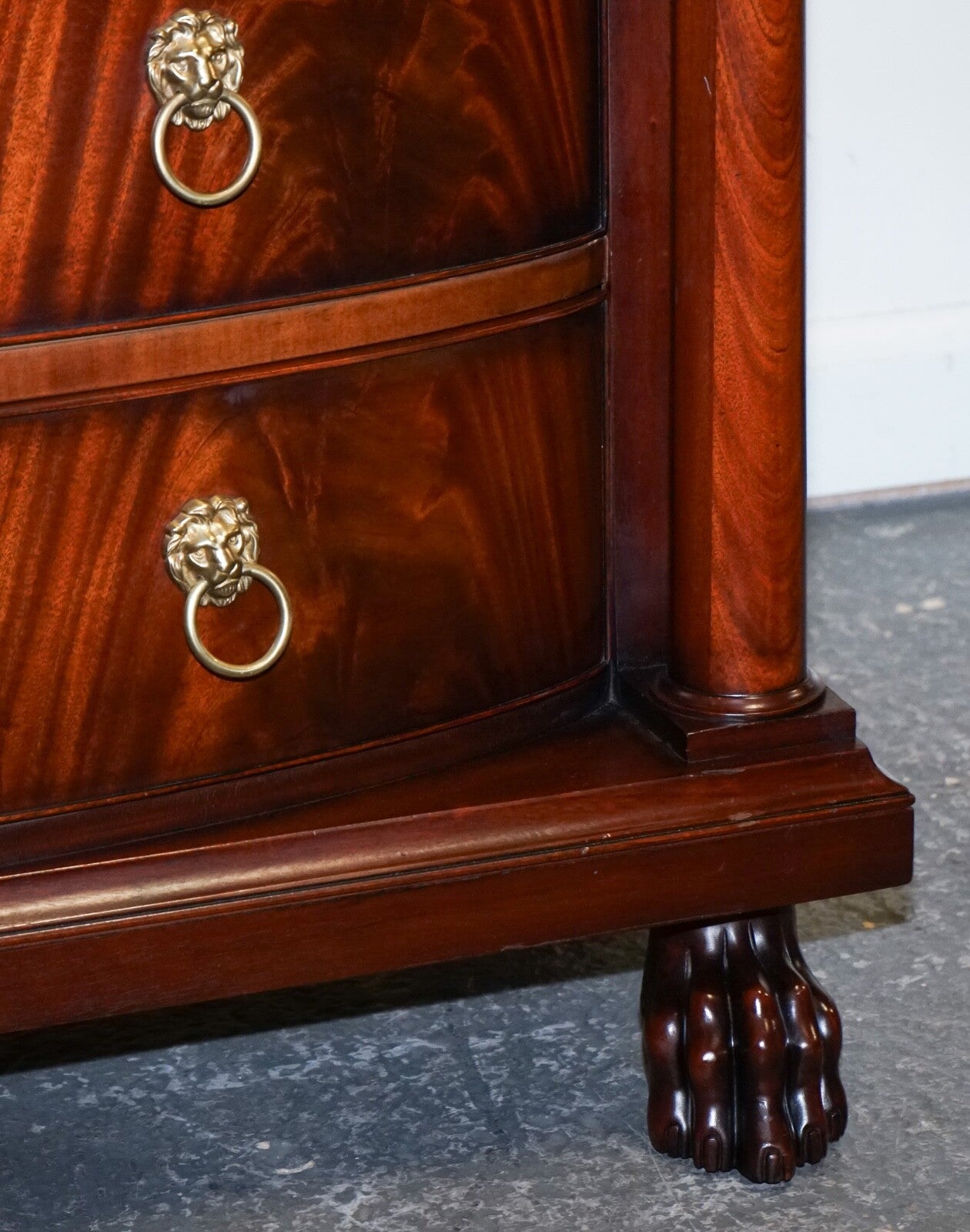 RALPH LAUREN FRENCH EMPIRE STYLE FLAMED MAHOGANY CHEST OF DRAWERS