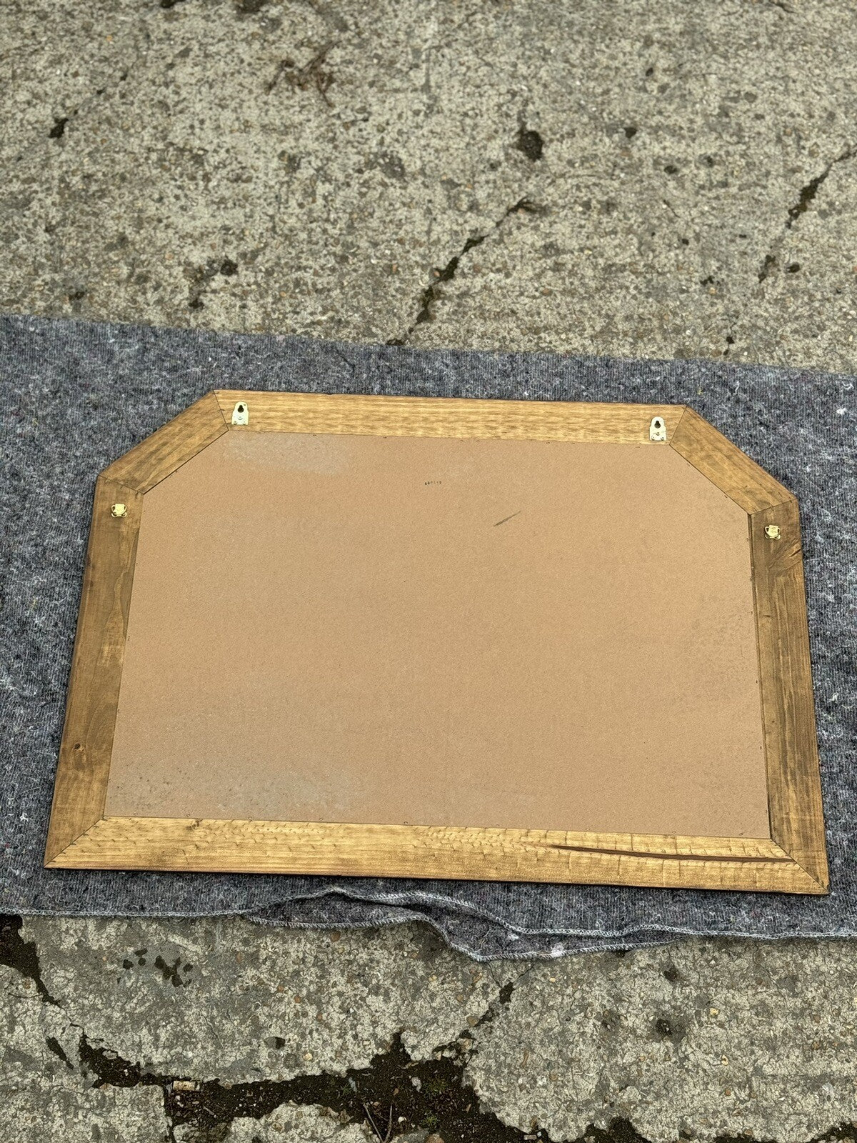 1970's VINTAGE OAK MIRROR J1
