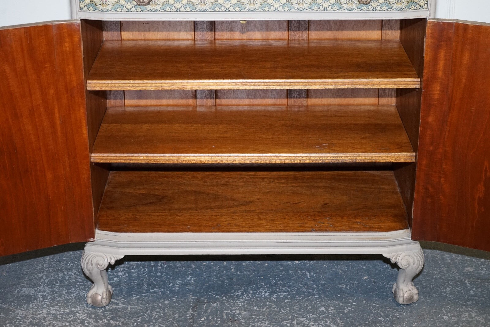 1930s WARING & GILLOW HAND PAINTED CHEST OF DRAWERS CUPBOARD WILLIAM MORRIS
