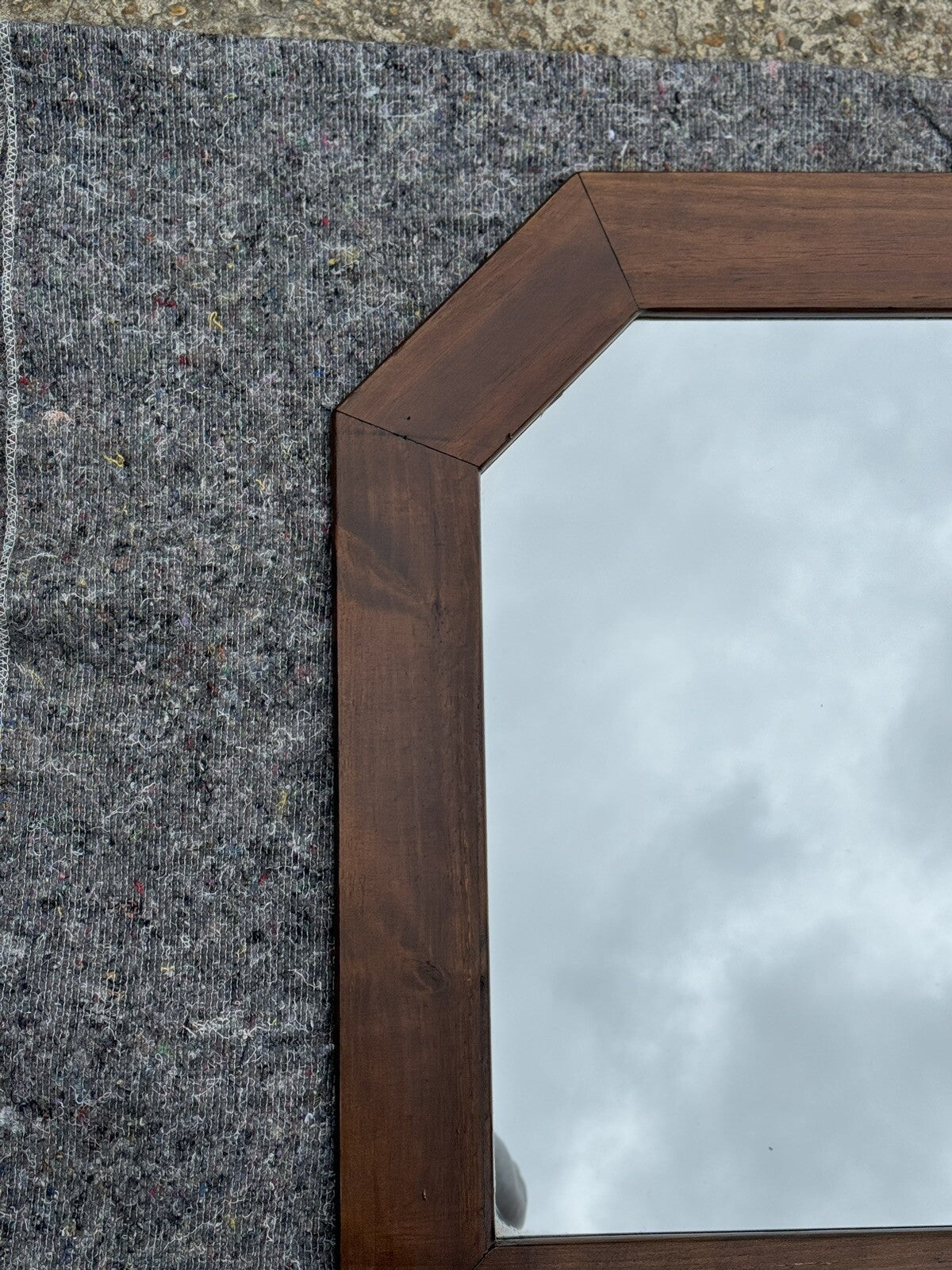 1970's VINTAGE OAK MIRROR J1