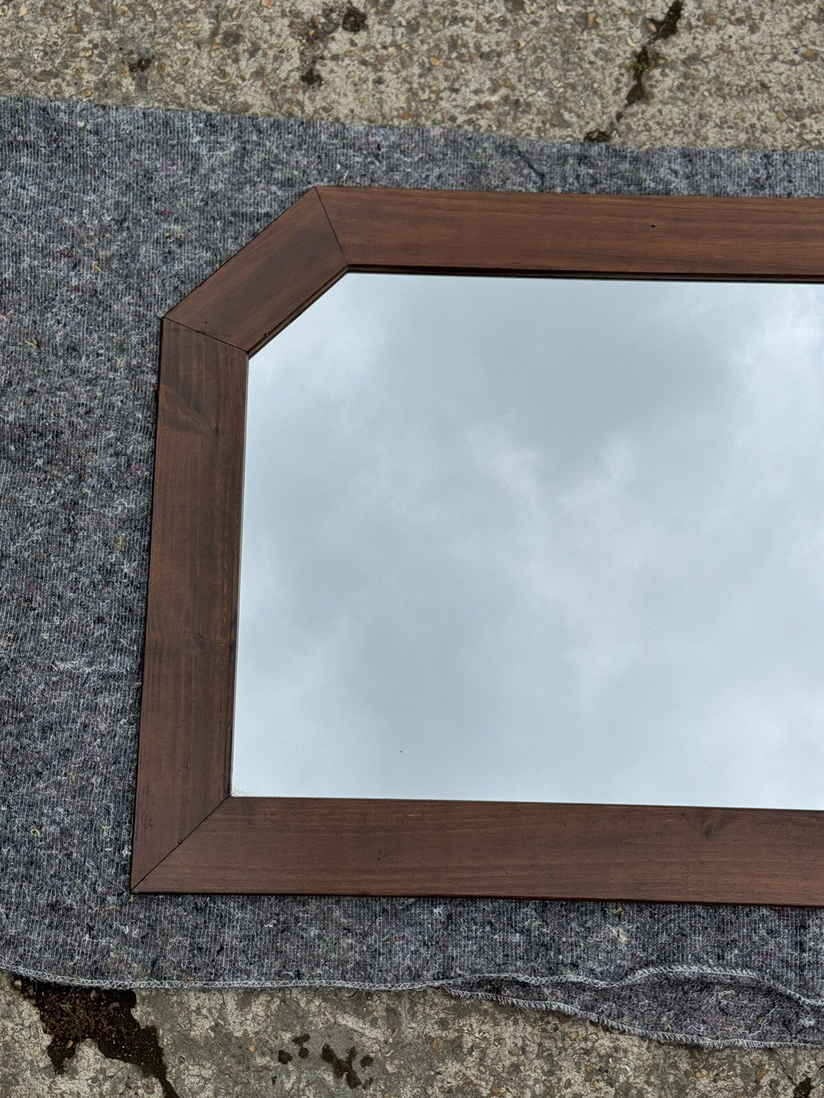 1970's VINTAGE OAK MIRROR J1