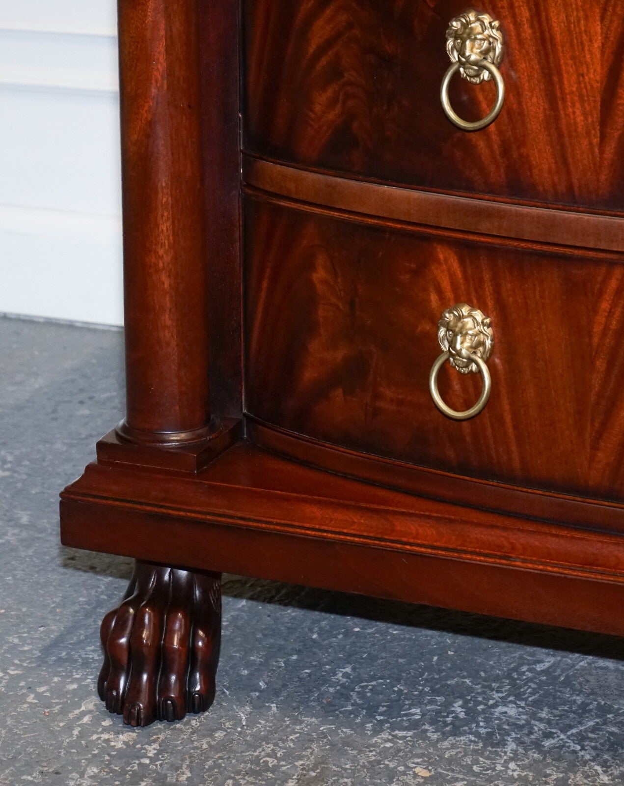 RALPH LAUREN FRENCH EMPIRE STYLE FLAMED MAHOGANY CHEST OF DRAWERS