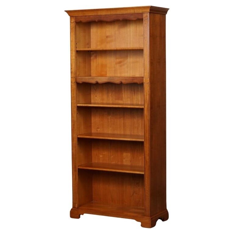 VINTAGE TALL OPEN SOLID BOOKCASE 5 SHELVES MADE BY YOUNGER FURNITURE LONDON J1